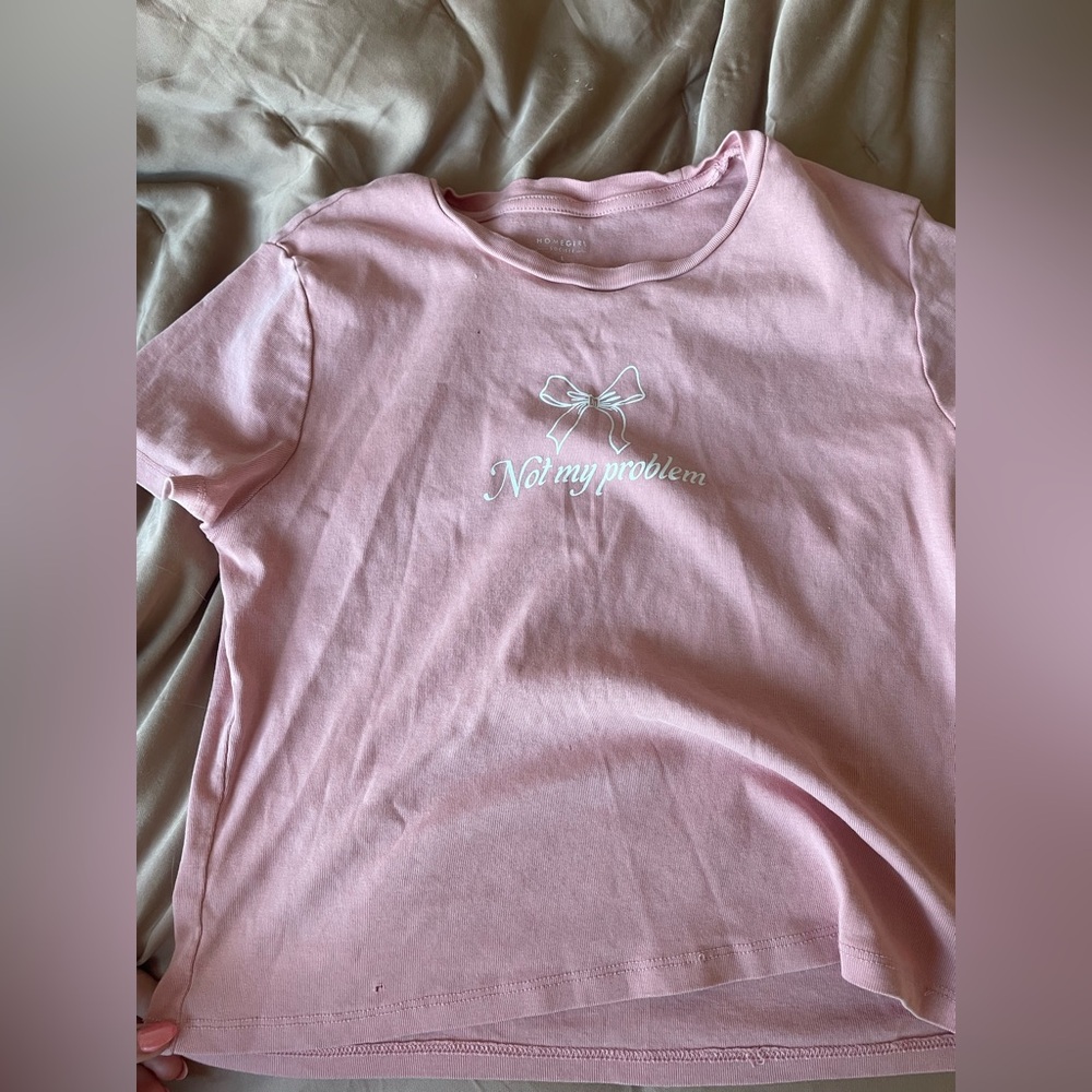 Not my problem girls shirt pink